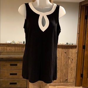 NWT: INC Black & white dressy tank